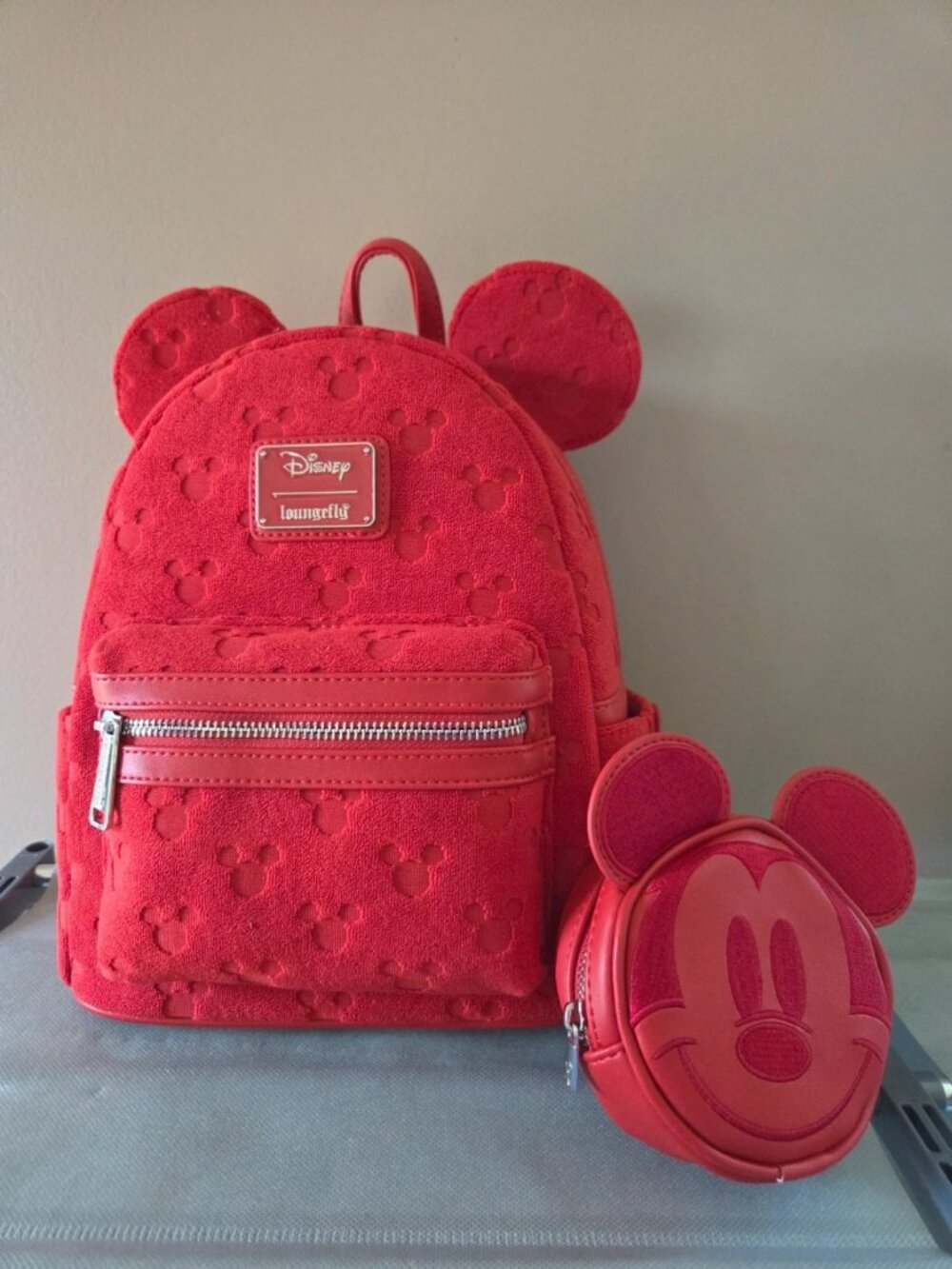 Loungefly Mickey Burnout Backpack with Coin Purse